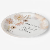 Boho bloem bruiloftsshower papieren bord (Gekanteld)