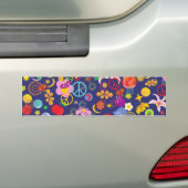 Boho bloem bumpersticker (Op auto)