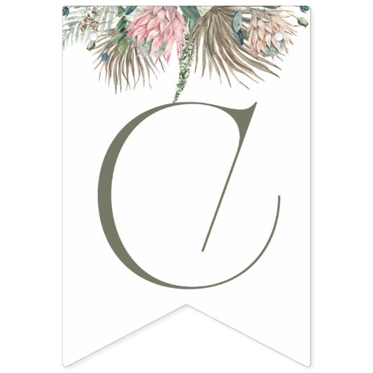 Boho Bloem Bunting Flag Banner (Eerste vlag)