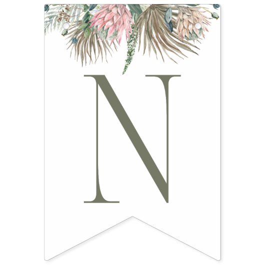 Boho Bloem Bunting Flag Banner (Derde vlag)