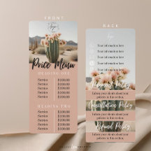 Boho | Bloem Cactus | Prijsmenu | Beleid Blad