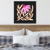 Boho bloem canvas afdruk (Insitu (Slaapkamer))