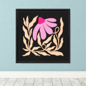 Boho bloem canvas afdruk (Insitu (Houten vloer))