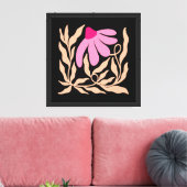 Boho bloem canvas afdruk (Insitu (Woonkamer))