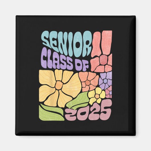 Boho Bloem Cl Van 2025 Afgestudeerd 2025 Grad 25 T Magneet (Voorkant)