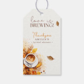 Boho Bloem Coffee Bruidsfeest Dankjewel Cadeaulabel (Achterkant)
