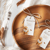 Boho Bloem Coffee Bruidsfeest Dankjewel Cadeaulabel