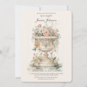 Boho Bloem Doop Kaart (Voorkant)