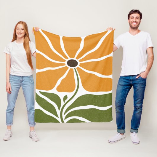 Boho Bloem Fleece Deken (In situ)