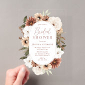 Boho bloem frame acryl bruiloft uitnodiging (Insitu (Draagbaar))