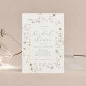 Boho bloem frame wilde bloem bruiloftsborrel kaart