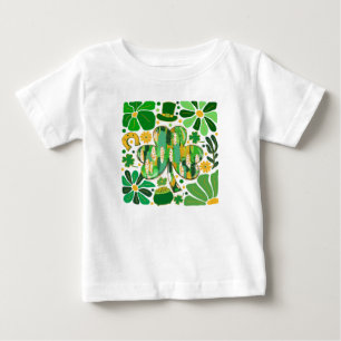 Boho bloem glitters St Patrick-dag klavertje vier
