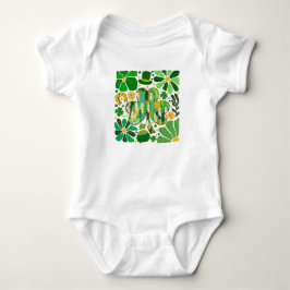 Boho bloem glitters St Patrick Dag Shamrock Romper