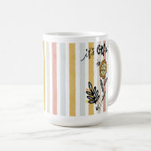 Boho Bloem Het Is Oké Om Anders Te Zijn Koffiemok (Voorkant rechts)