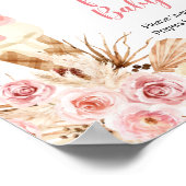 Boho bloem ijs gebeden voor baby  poster (Hoek)