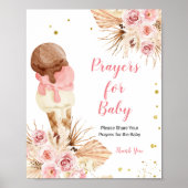 Boho bloem ijs gebeden voor baby  poster (Voorkant)