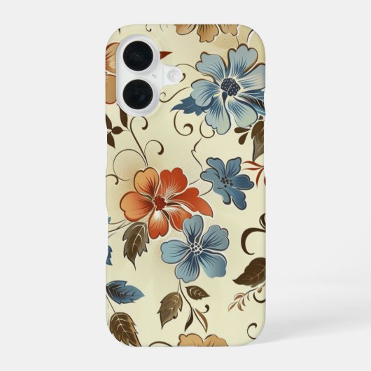 Boho Bloem iPhone 16 Hoesje (Achterkant)