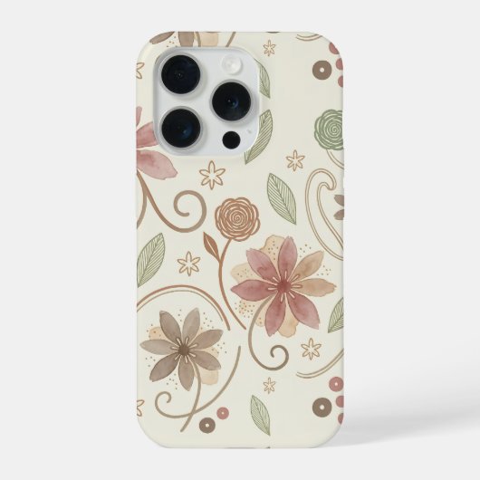 Boho Bloem iPhone Hoesje (Achterkant)