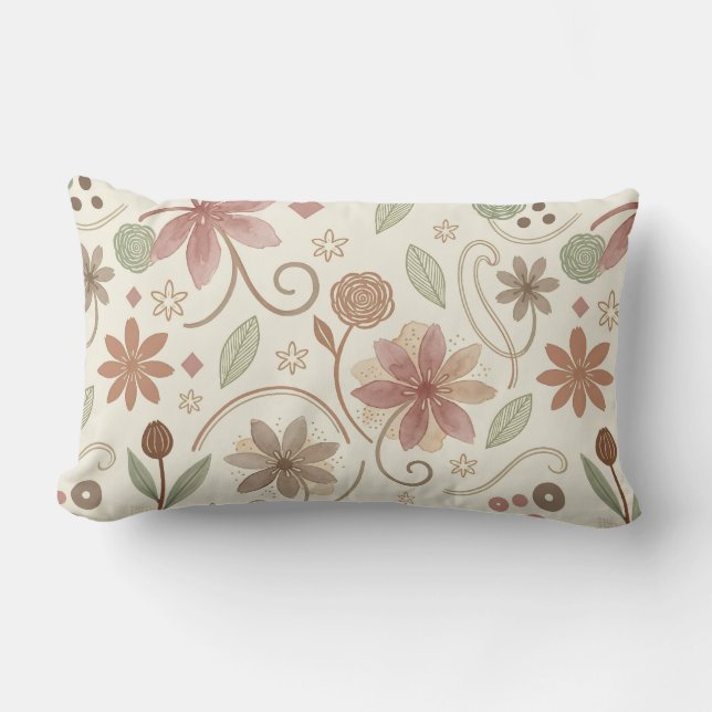 Boho Bloem  Kussen (Voorkant)