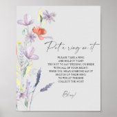 Boho bloem lente zet een ring aan het spelposter poster (Voorkant)