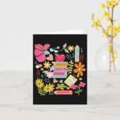 Boho Bloem Leraar Boek Apple Pencil Grappig Terug Kaart (Gele Bloem)