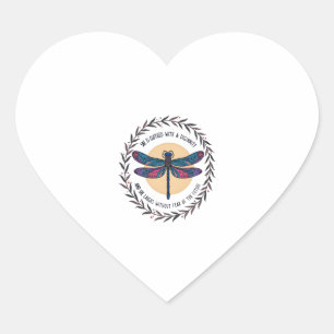 Boho Bloem Libelle Zij Is Gekleed In Kracht Hart Sticker