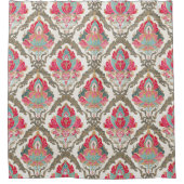 Boho Bloem Medaillon Patroon Douchegordijn (Voorkant)