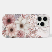 Boho bloem met een blos van roze iPhone hoesje (Achterkant horizontaal)