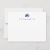 Boho Bloem Notitiekaartje (Achterkant)