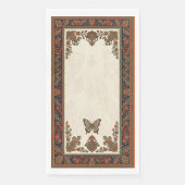 Boho bloem paisley frame vlinder bad servet (Voorkant)