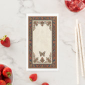Boho bloem paisley frame vlinder bad servet (Insitu)