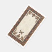 Boho bloem paisley frame vlinder bad servet (Hoek)