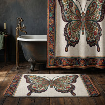 Boho bloem paisley frame vlinder