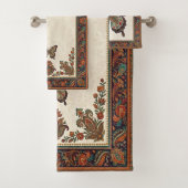 Boho bloem paisley lijst vlinder bad handdoek (Insitu)