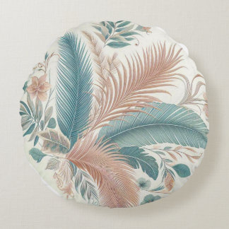 Boho Bloem Rond Kussen – Esthetische Huisdecoratie