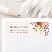 Boho Bloem Roos Boheemns Retouradres Etiket (Insitu)