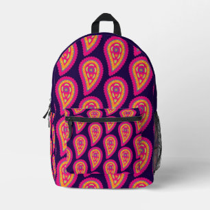 Boho Bloem Roze Motief Bedrukte Rugzak