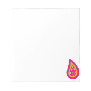 Boho Bloem Roze Motief Notitieblok