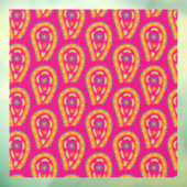 Boho Bloem Roze Motief Raamsticker (Vel 3)