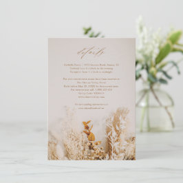 Boho Bloem Script Bruiloftdetails