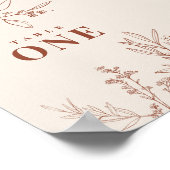 Boho Bloem Tafel Nummers Poster (Hoek)