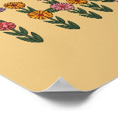 Boho Bloem Typografie Motiverend Geschenk voor Ler Poster (Hoek)