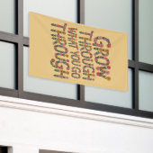 Boho Bloem Typografie Motiverend Geschenk voor Ler Spandoek (Buitenkant Gebouw)