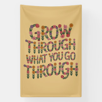 Boho Bloem Typografie Motiverend Geschenk voor Ler Spandoek