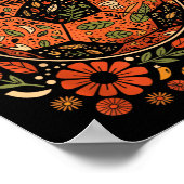 Boho Bloem Voetbal Poster (Hoek)