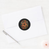 Boho Bloem Voetbal Ronde Sticker (Envelop)