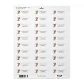 Boho bloem wit gitaar adres etiket (Full Sheet)