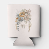 Boho-bloemboeket en dromenvanger blikjeskoeler (Achterkant)