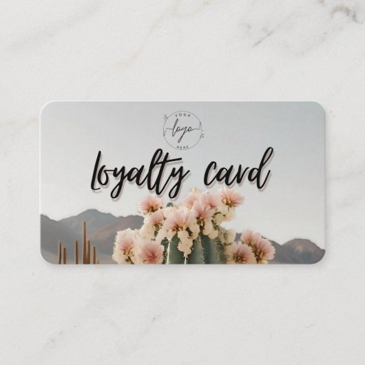 Boho | bloemcactus | esthetisch | loyaliteits-Kaar Visitekaartje (Voorkant)