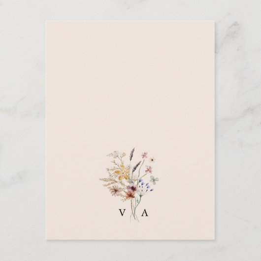 Boho bloemdetail Informatiekaartje (Achterkant)